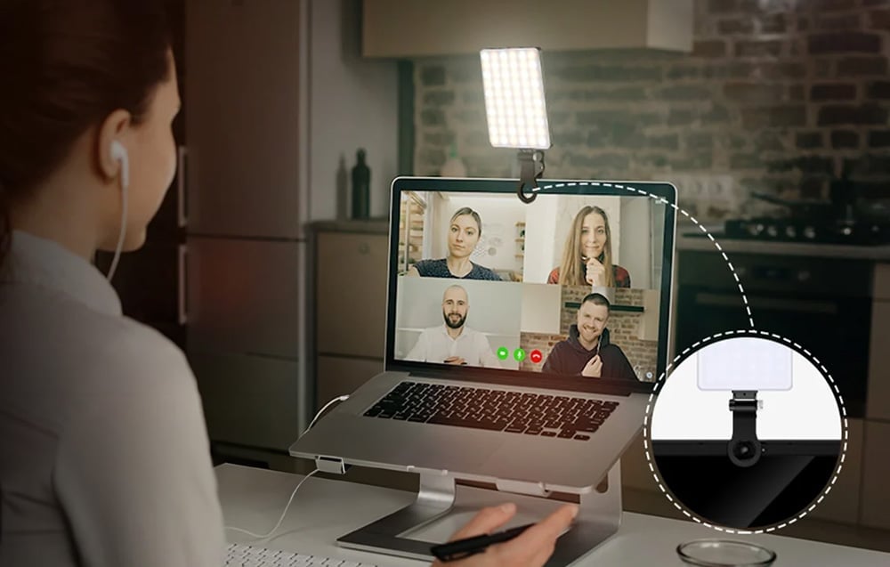  Neewer NL-60AI Bi Color selfie felcsíptethető LED lámpa-3