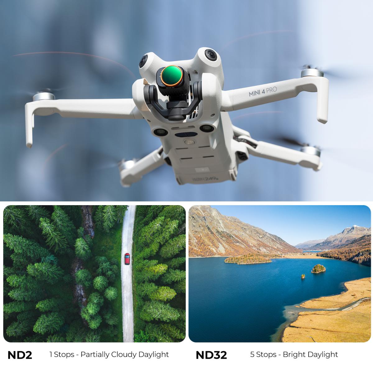 KF Concept variálható ND2-32 (1-5 Stops) szűrő DJI Mini 4 Pro drónhoz (KF01.2499)-3