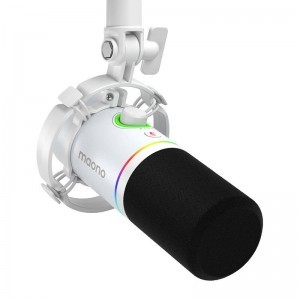 Maono PD200x dinamikus gaming, gamer mikrofon RGB világítással (fehér)