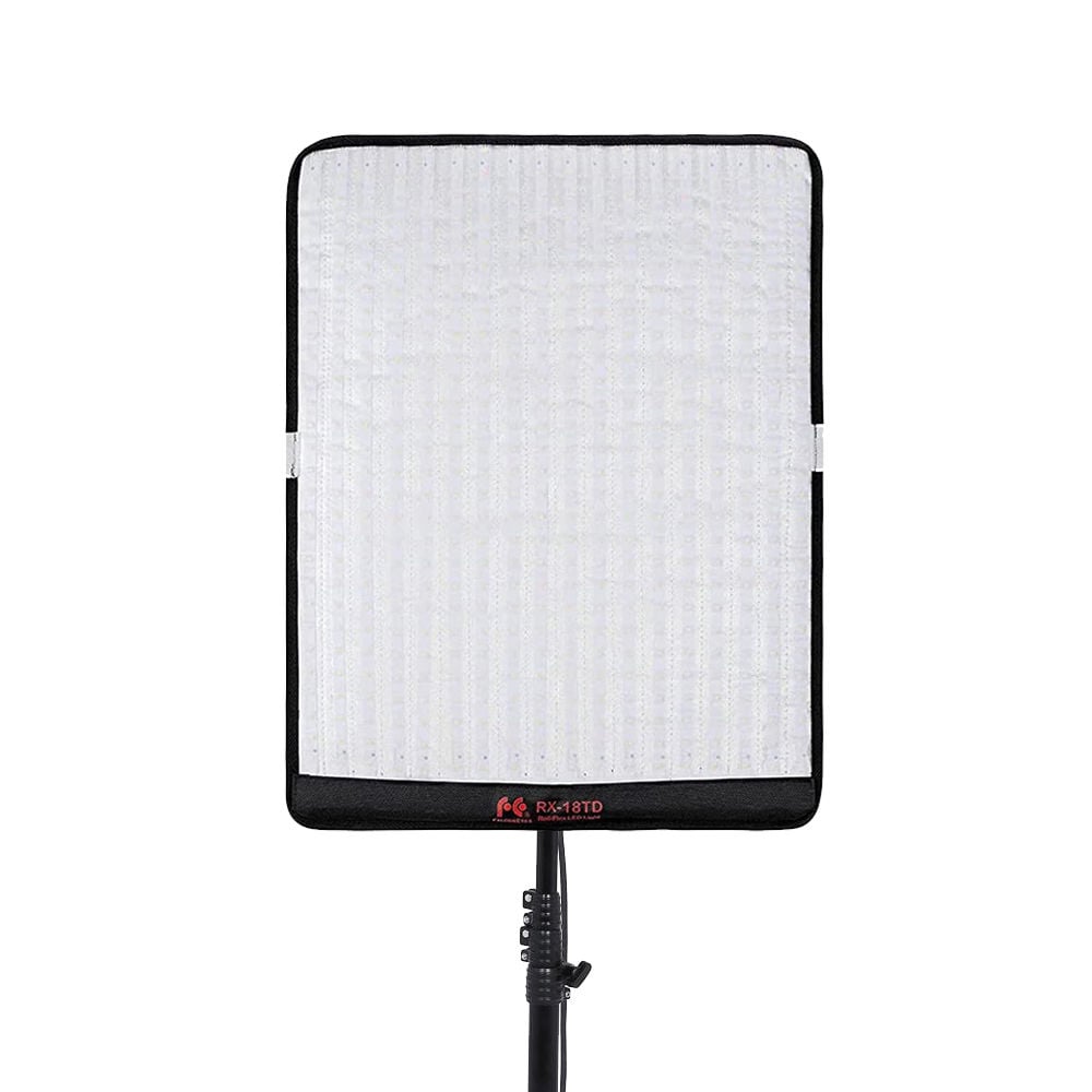 Falcon Eyes RX-18TD feltekerhető, hordozható LED videólámpa, világítás 100W 3000-5600K + softbox méhsejtráccsal-11