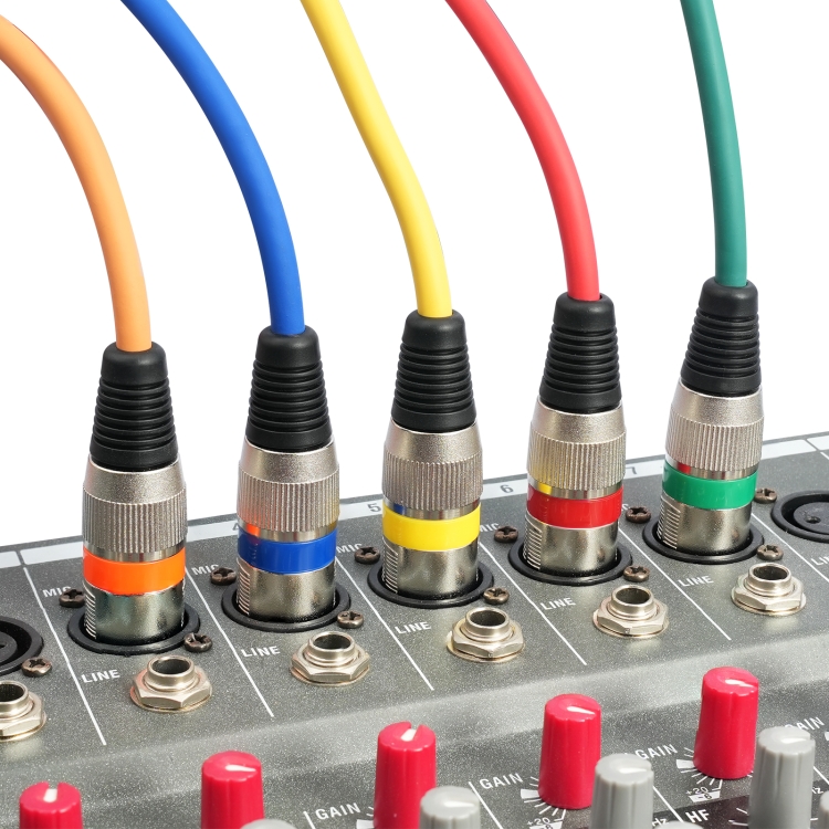XLR 3 tűs anya-apa audiokábel 1m (10db-os készlet)-2
