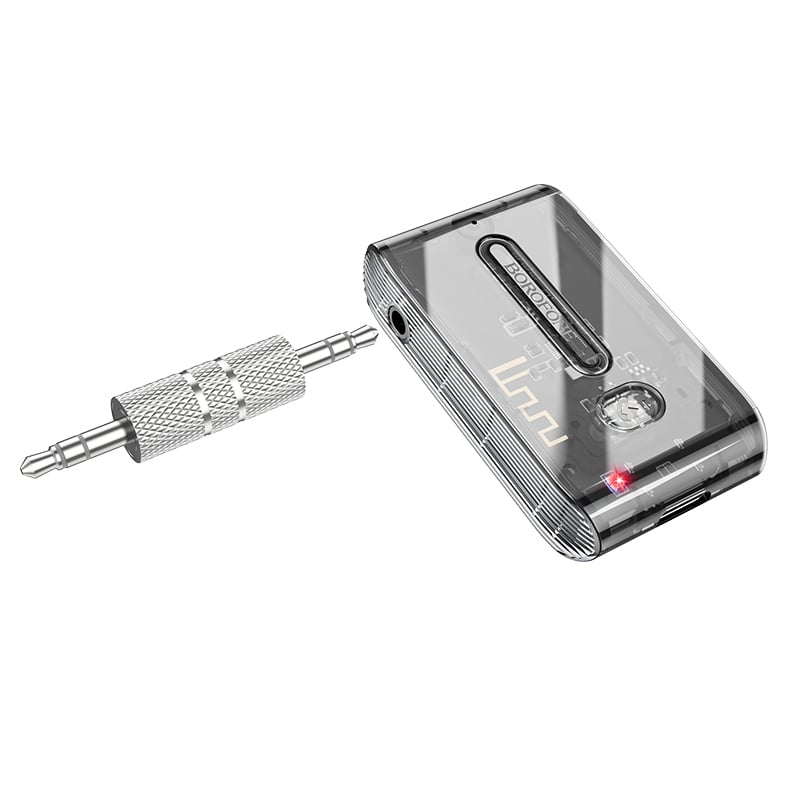 Borofone AUX BC46 Audio adapter Bluetooth vevő átlátszó-0