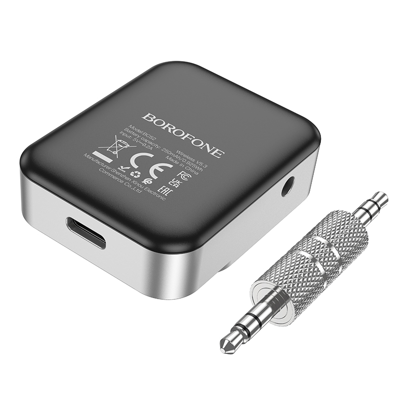 Borofone AUX BC52 Audio adapter Bluetooth vevő ezüst-3