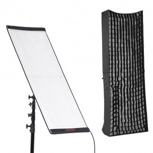 Falcon Eyes RX-36TDX feltekerhető, hordozható LED videólámpa, világítás 250W 3000-5600K + softbox méhsejtráccsal