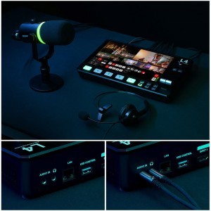 FEELWORLD L4 többkamerás videokeverő kapcsoló 10,1'' érintőképernyős USB 3.0 Fast Streaming