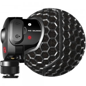 RODE Stereo Videomic X prémium minőségű sztereó videómikrofon mini-XLR kimenettel és digitális funkció gombokkal (9V elemmel vagy 48V fantom táppa működik)