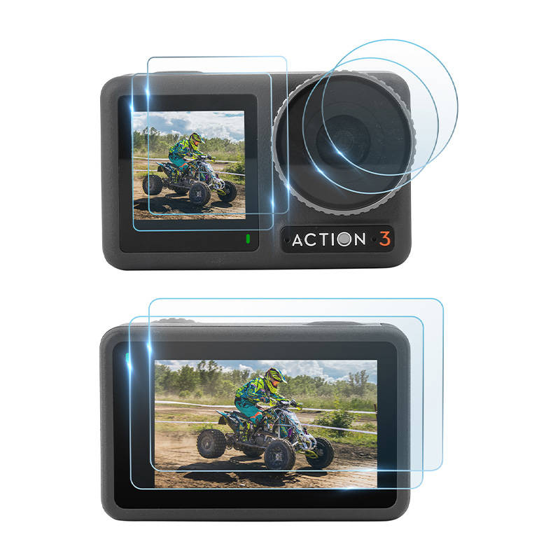 Sunnylife kijelzővédő és objektív üvegfólia készlet DJI OSMO Action 3-hoz-0