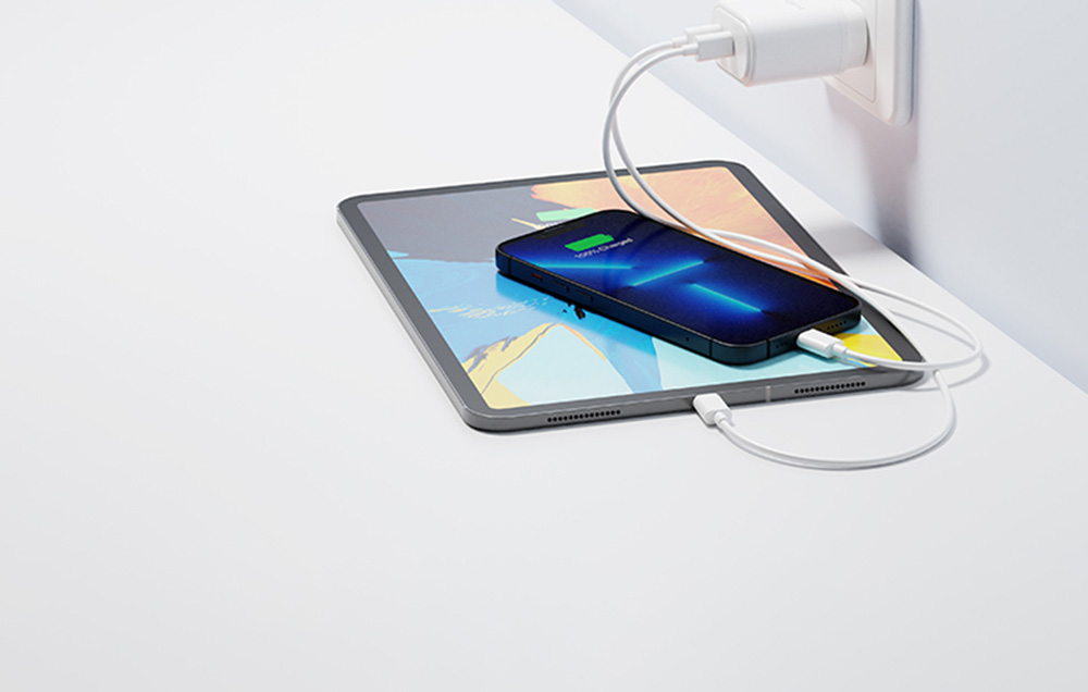 Cygnett hálózati töltő adapter 2x USB-C PD 35W (fehér)-5