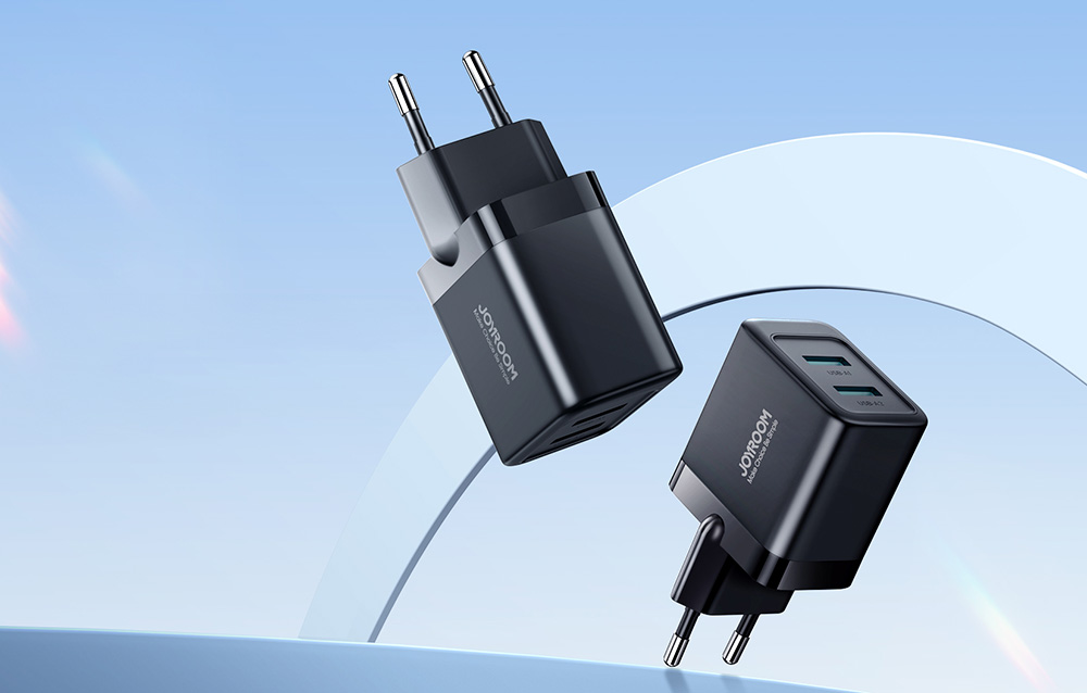 Joyroom JR-TCN01 hálózati töltő adapter 2x USB-A 2.4A fekete-3