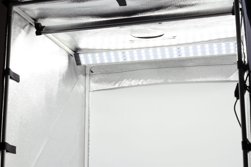 LED lámpás tárgyfotó sátor végtelen háttérrel 60x60x60 cm dimmelhető-1