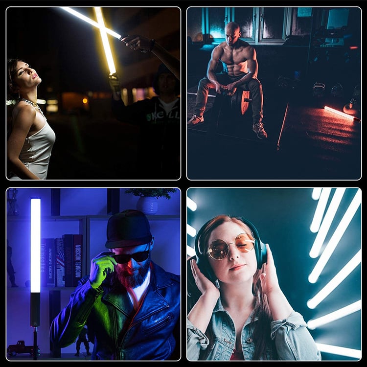RGB LED lámpa, fénycső beépített akkumulátorral, távirányítóval NL-1