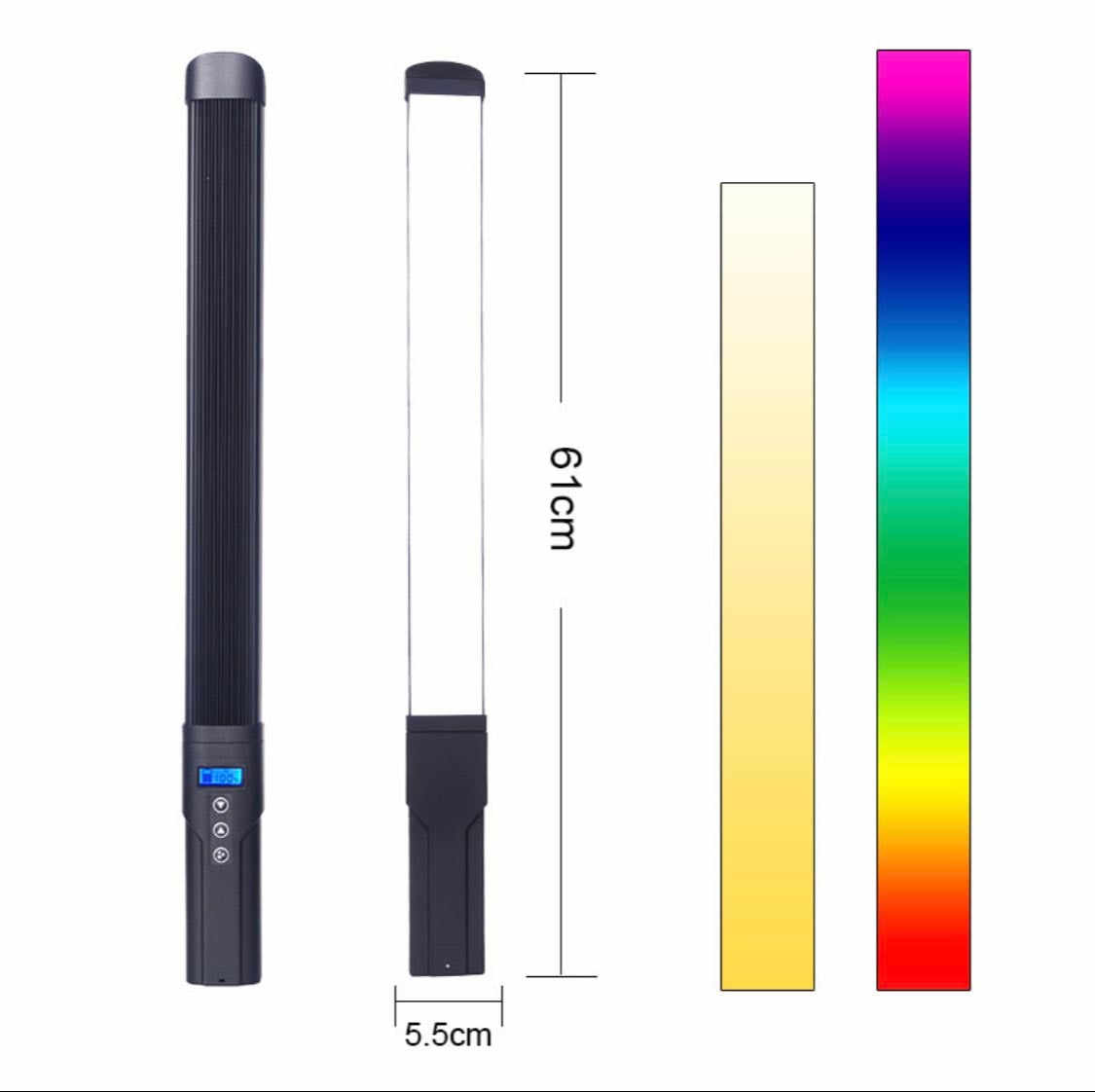 RGB LED lámpa, fénycső beépített akkumulátorral, távirányítóval NL-3