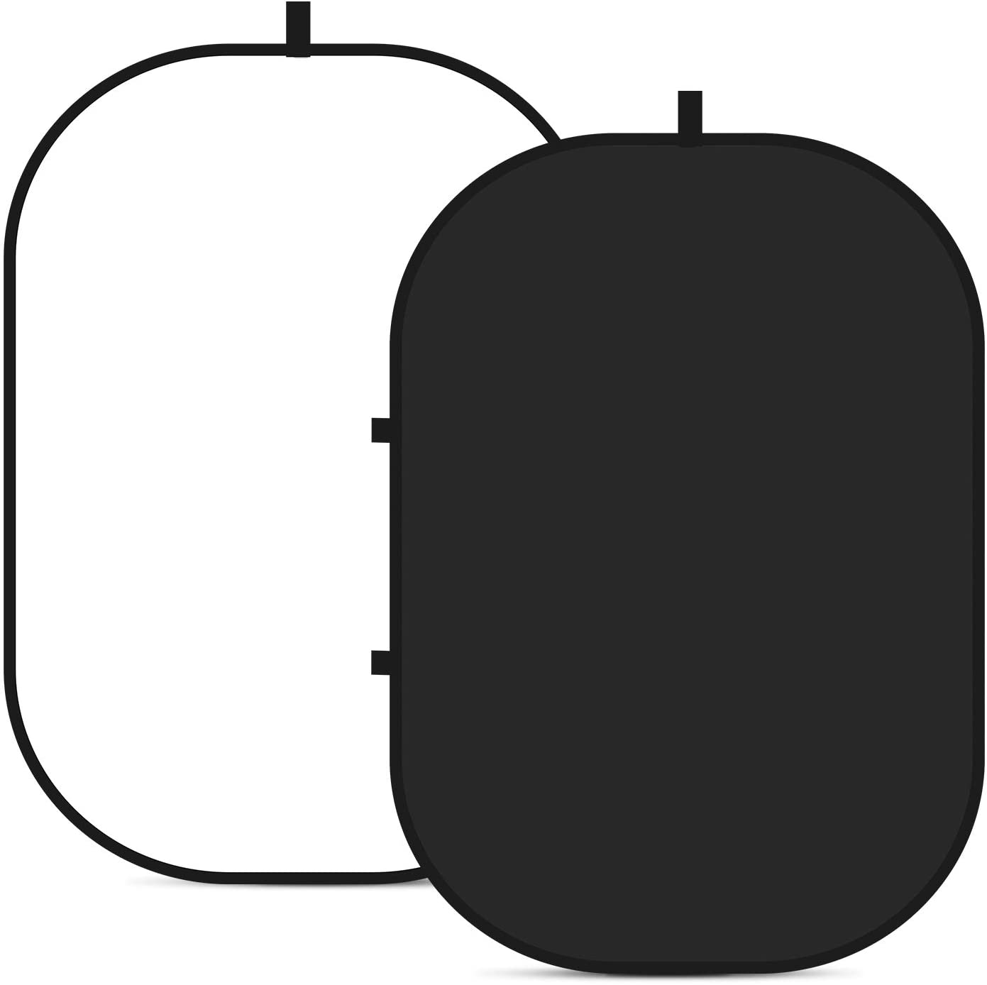 NL 150 x 200 cm. Fekete és Fehér színű két oldalas mobil háttér-0