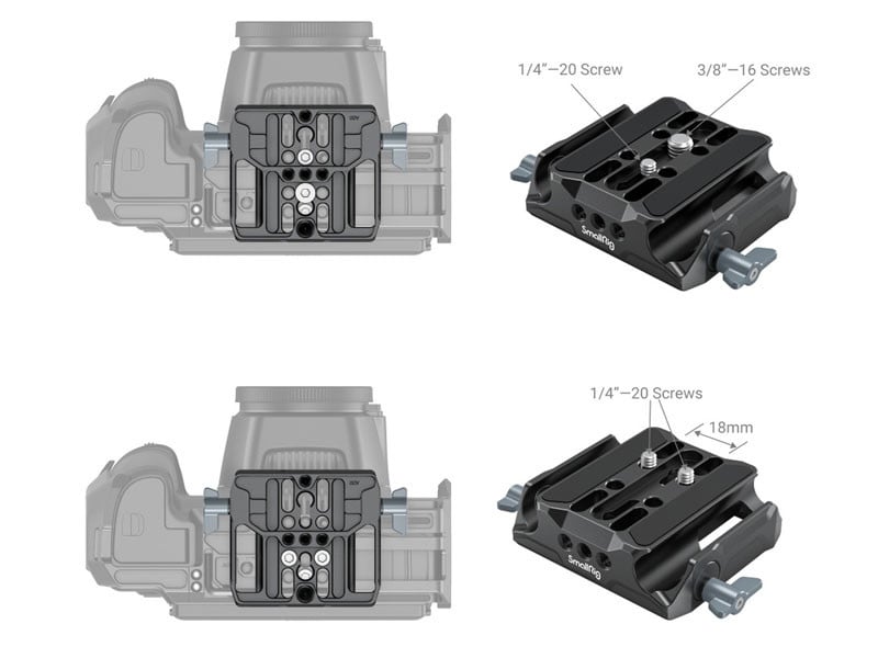 Smallrig 3357 Univerzal LWS Baseplate With Dual 15mm Rod Clamp-3