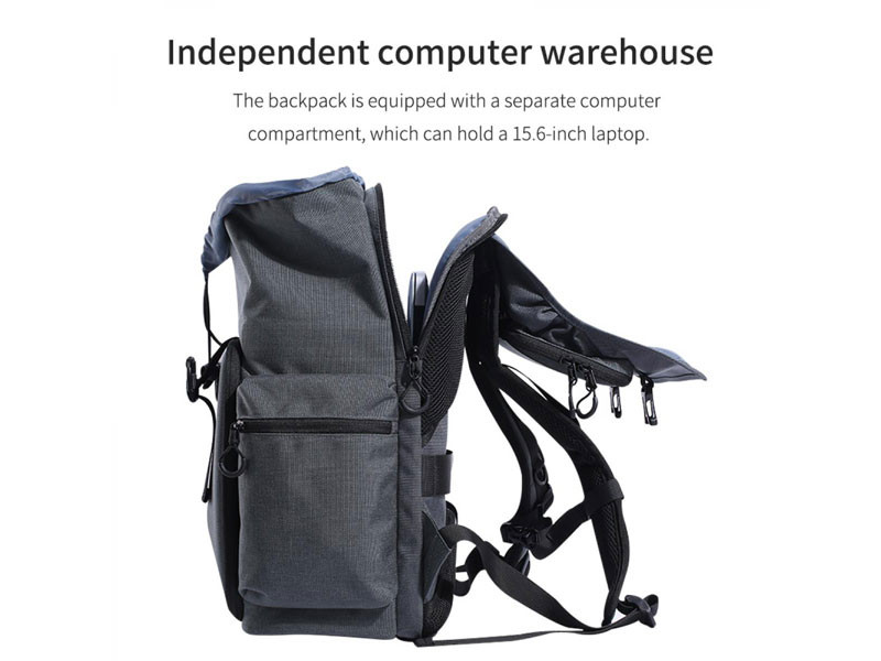 K&F Concept Backpack 25L szürke fotós hátizsák-2