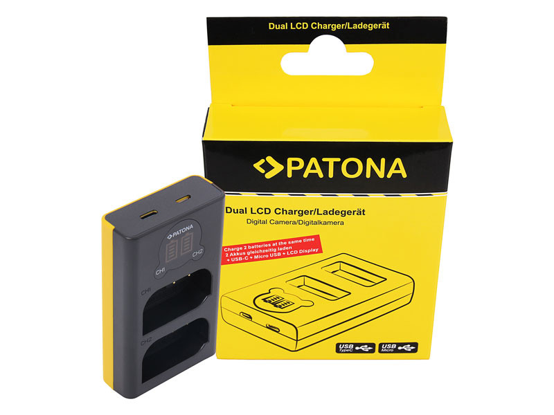 Patona Panasonic DMW-BLK22 Dual LCD USB töltő-0