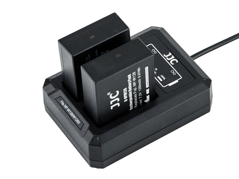 JJC DCH-NPW126 USBA Dupla töltő Fujifilm NP-W126/126S-hez-2