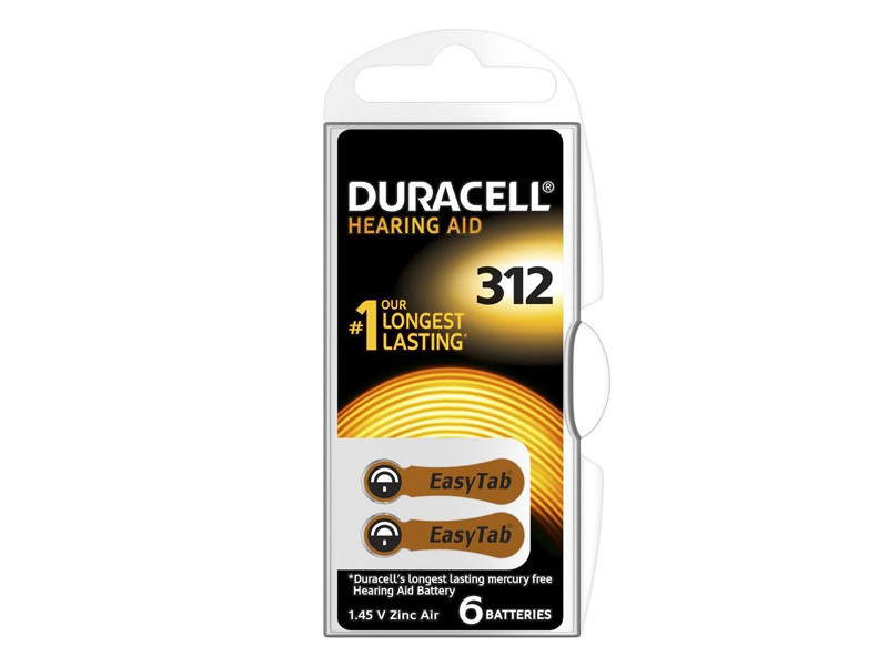 Duracell DA 312 (IN B6) hallókészülék elem-0
