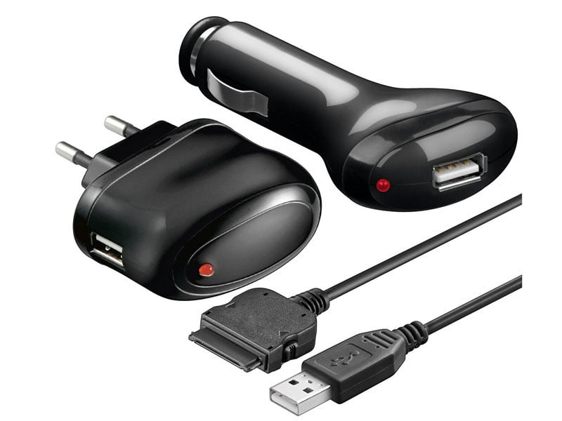 Goobay USB hálózati és autós töltő szett APPLE-0