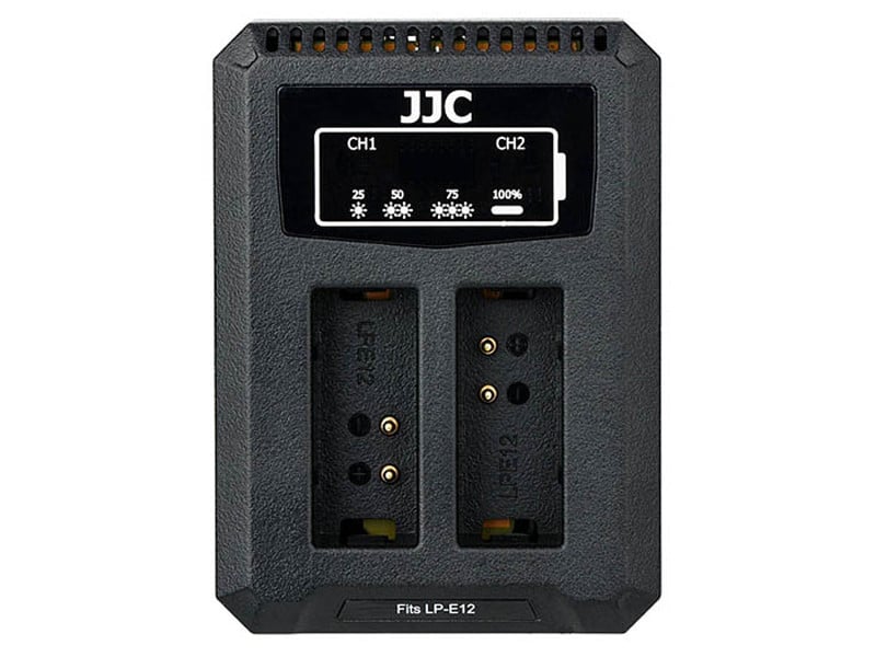 JJC DCH-LPE12 USB dual töltő Canon LP-E12-0