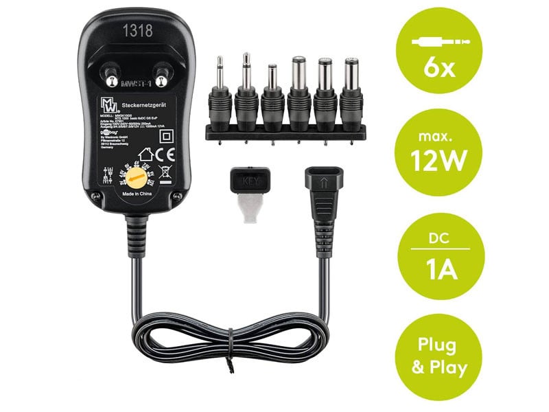 Goobay hálózati adapter 3-12V 1000MA-1
