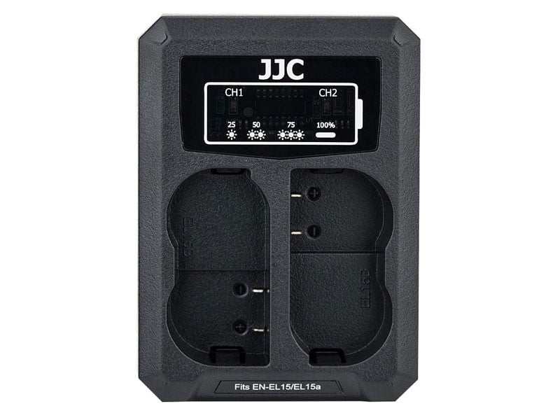 JJC DCH-ENEL15 USB dupla akkumulátor töltő-0
