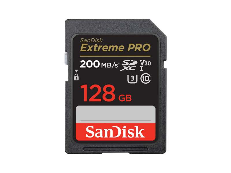 Sandisk 128GB SDXC Extreme Pro 200/90MB/s CL10 U3 V30 memóriakártya-0