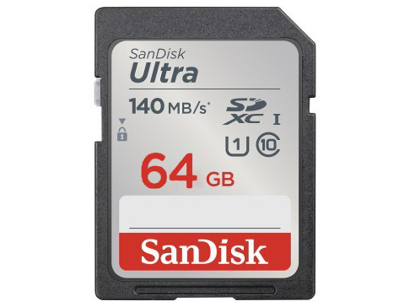 Sandisk 64GB SDXC Ultra kártya 140mb/s CL10 UHS-I-0
