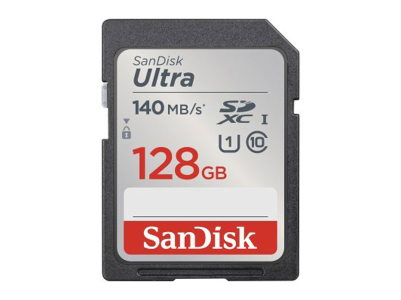 Sandisk 128gb SDXC Ultra kártya 140mb/s CL10 UHS-I-0