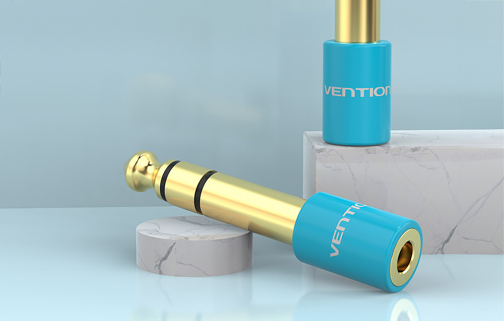 Átalakító adapter Jack 3.5mm - ről 6.5mm-re  Vention VAB-S01-L kék-2