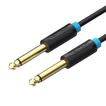 Audio kábel TS 6.35mm jack Vention BAABH 2m (fekete)-2