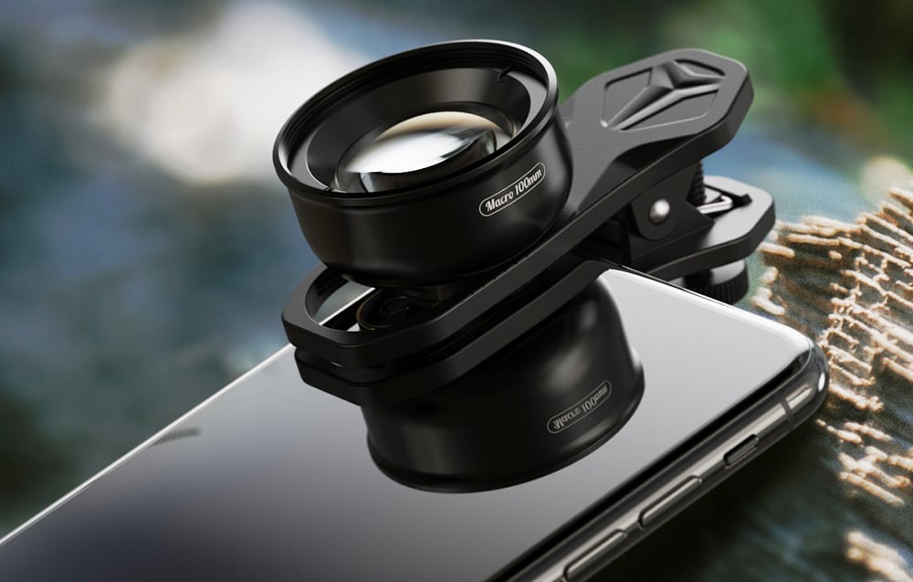 APEXEL APL-HB100MM 100mm makró mobiltelefon objektív (fekete)-5