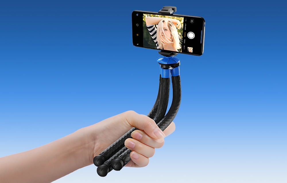 APEXEL APL-JJ07 flexibilis állvány mobiltelefon tartóval (fekete)-3