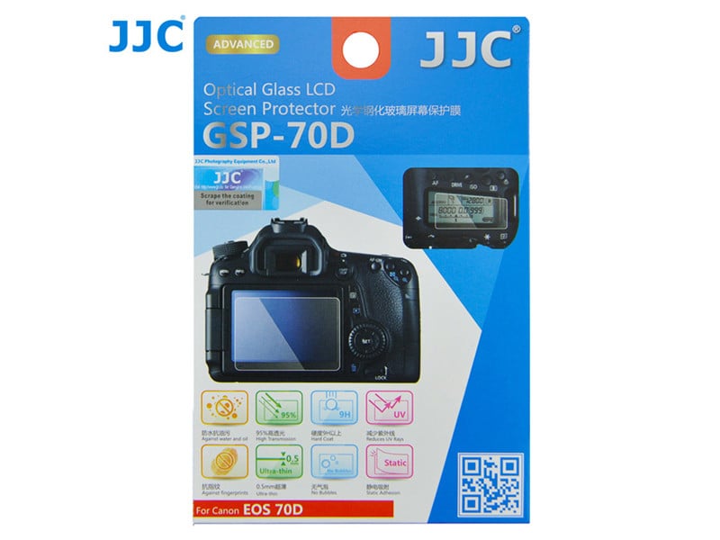 JJC GSP-80D LCD kijelző védő üveg (Canon 70D, 80D,90D-hez)-0