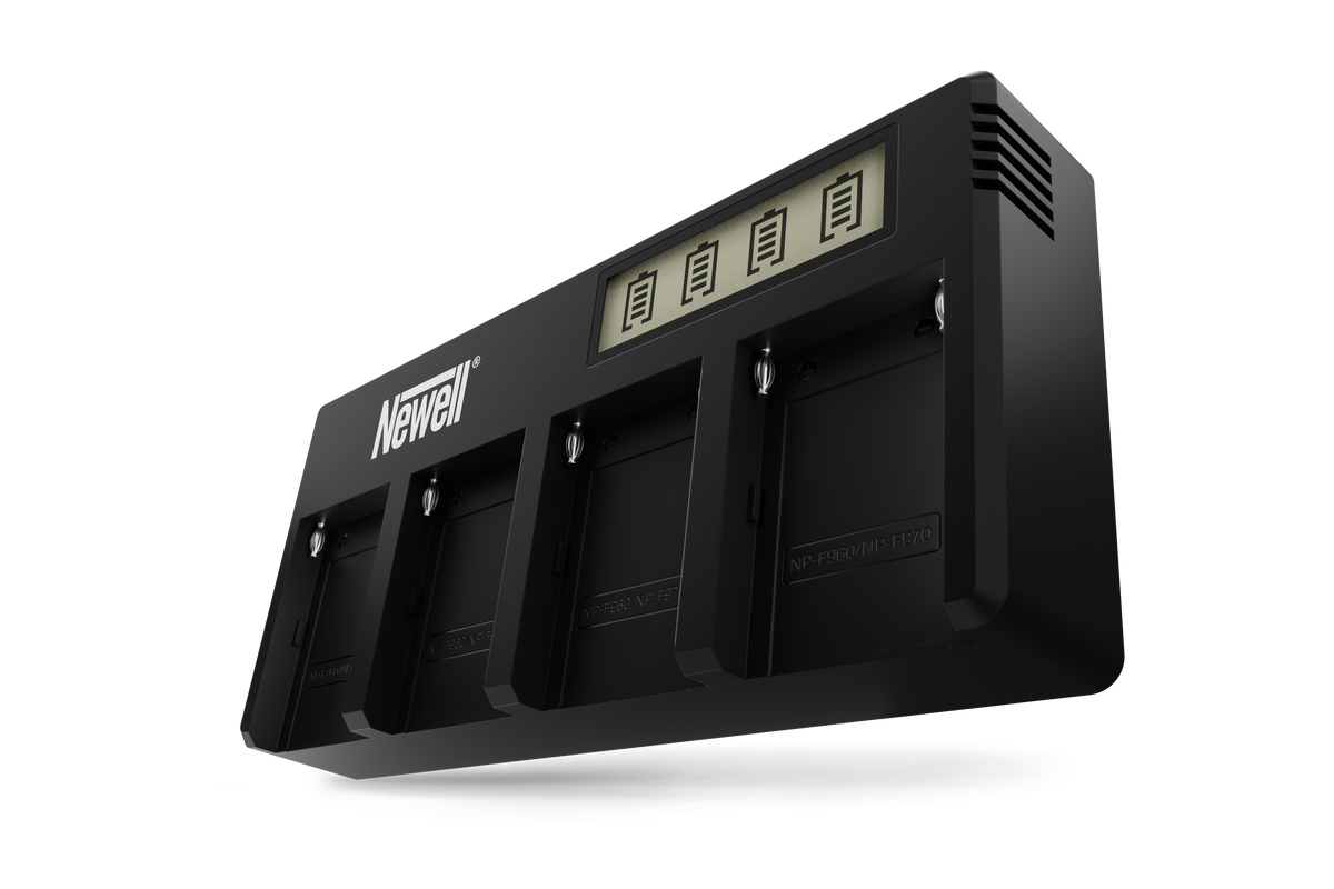 Newell DF-4CH négycsatornás töltő NP-F Sony akkumulátorokhoz-0