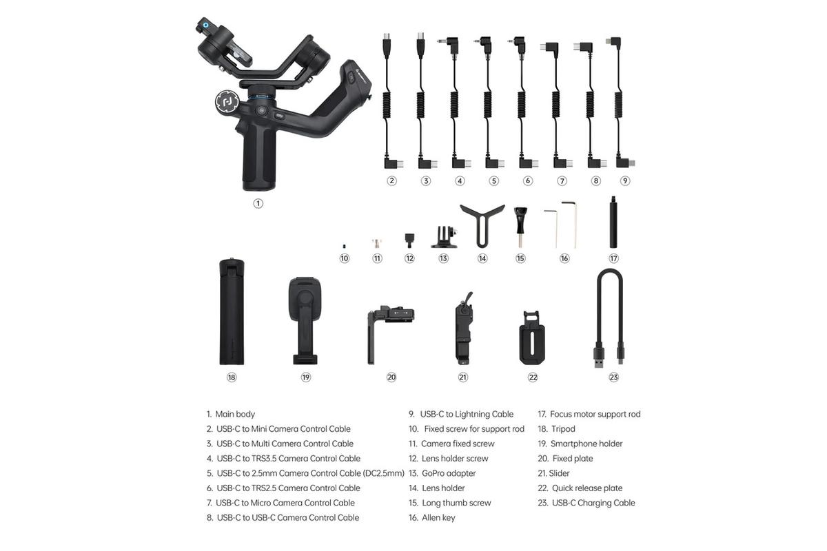 Feiyu-tech Feiyu SCORP Mini 2 - kamerastabilizátor (fekete)-10