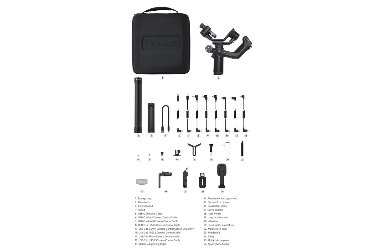 Feiyu-tech Feiyu SCORP Mini 2 - kamerastabilizátor szett (fekete)-7