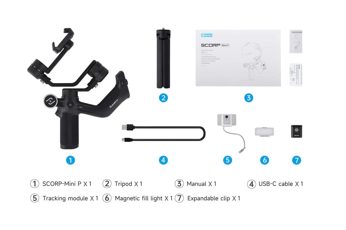 Feiyu-tech Feiyu SCORP Mini P 3-tengelyes okostelefon stabilizátor Fekete-1
