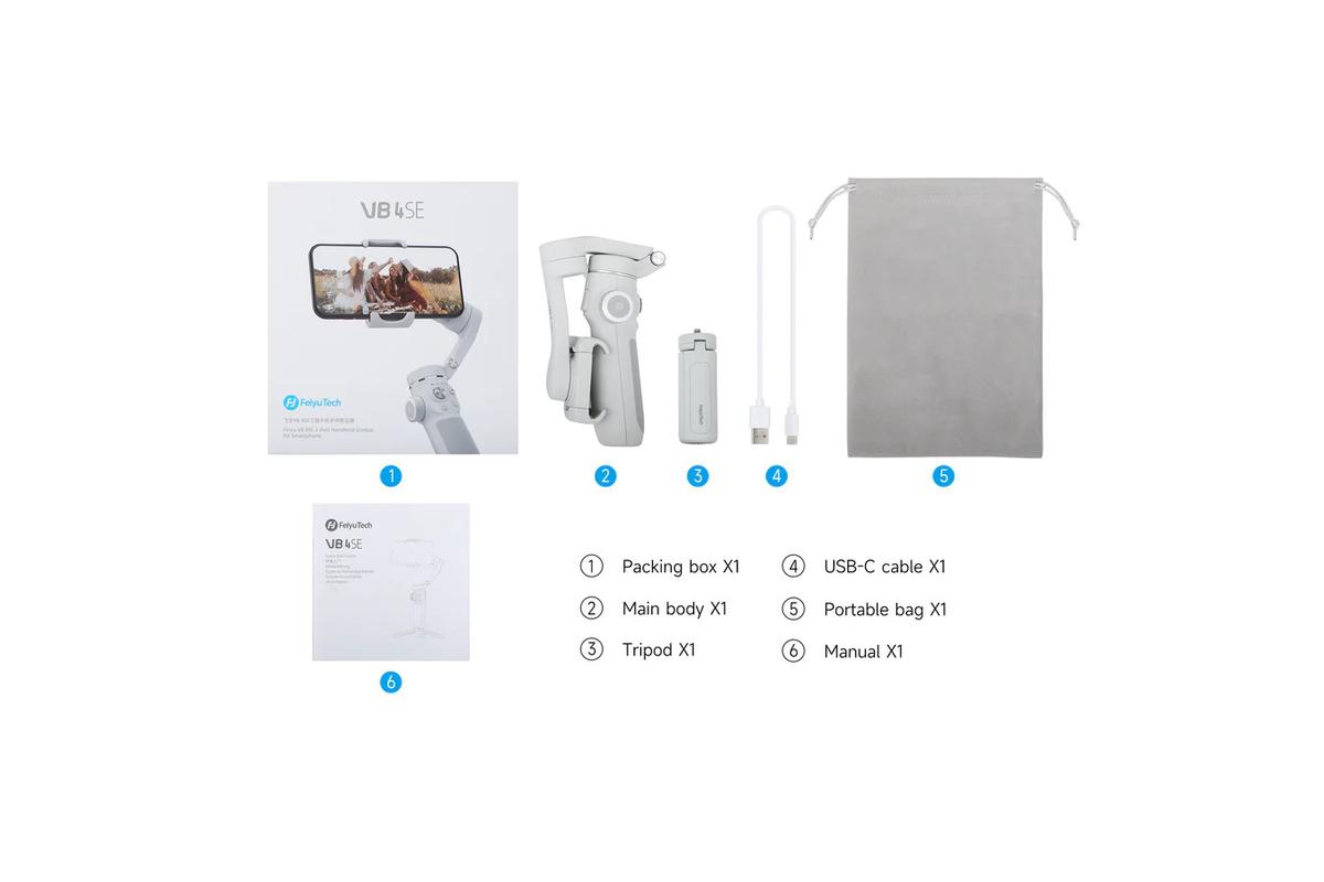 Feiyu-tech VIMBLE 4SE - 3-tengelyes okostelefon stabilizátor AI követéssel-6