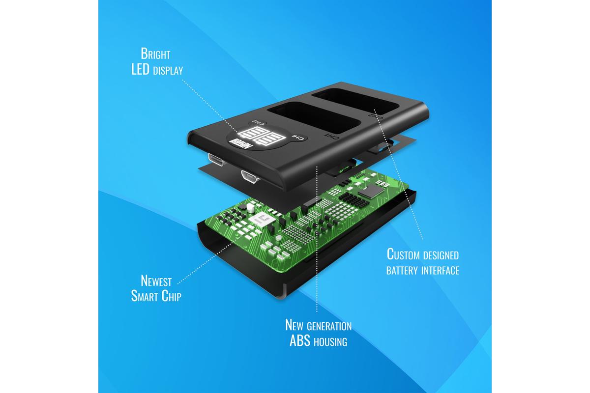 Newell DL-USB-C duplatöltő DMW-BLK22 akkumulátorhoz-5