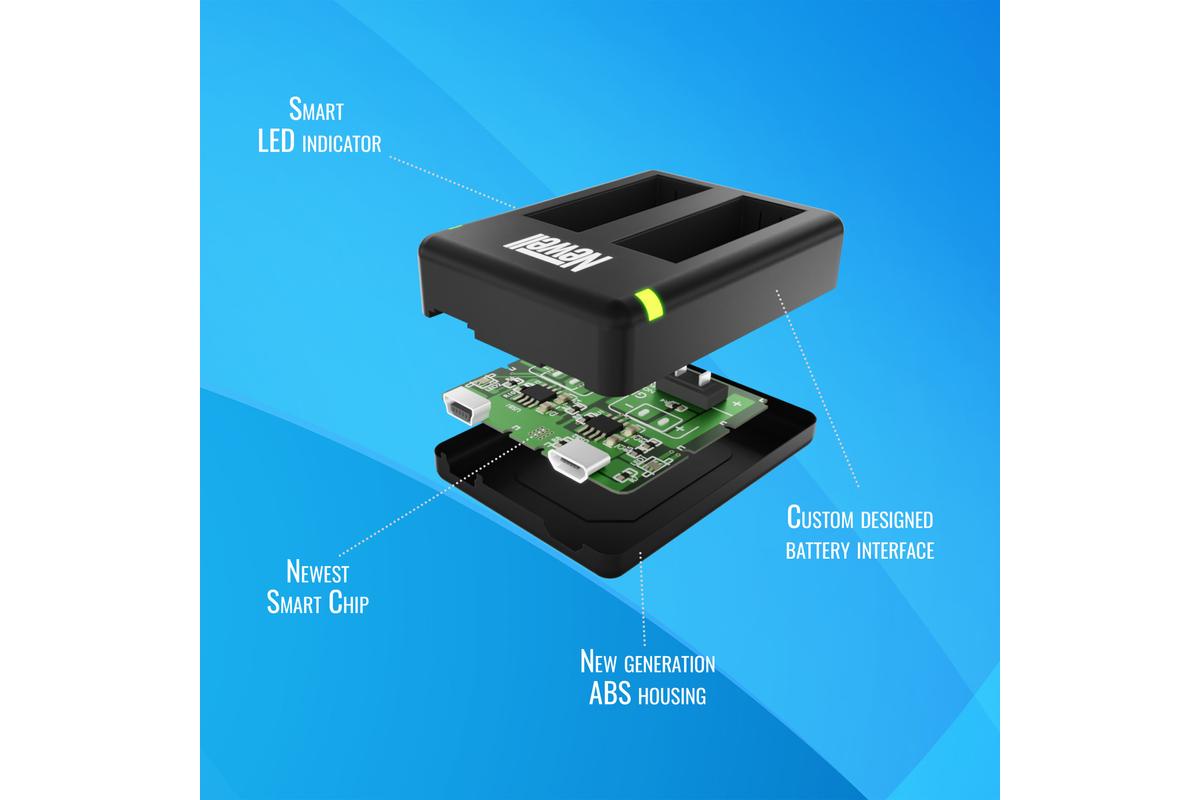 Newell SDC-USB Dupla töltő AHDBT-901 akkumulátorhoz-5