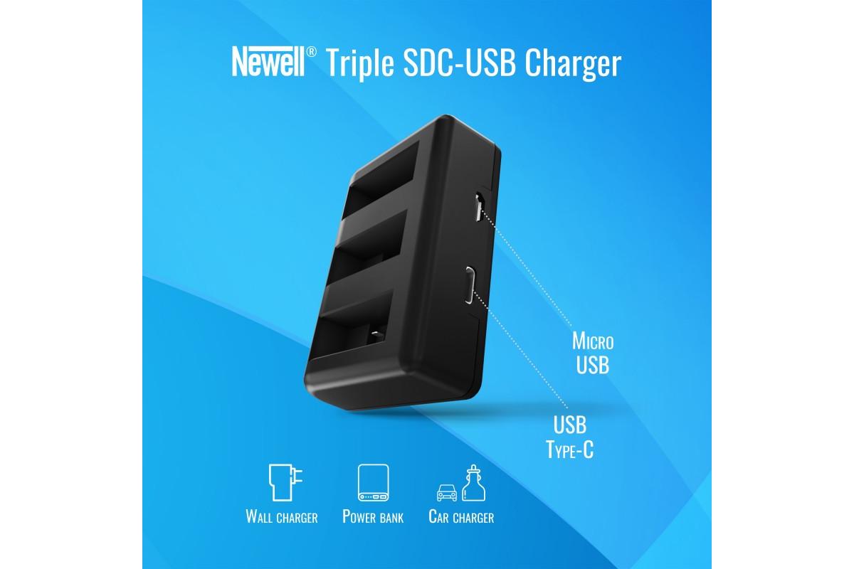 Newell SDC-USB Tripla töltő AHDBT-901 akkumulátorhoz-4