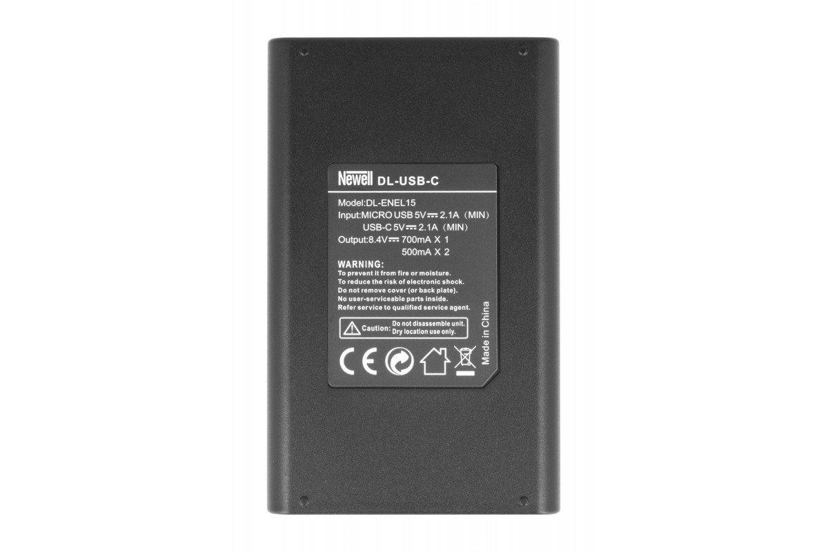 Newell kétcsatornás DL-USB-C töltőszett 1 db EN-EL15 akkumulátorral - Nikon-5