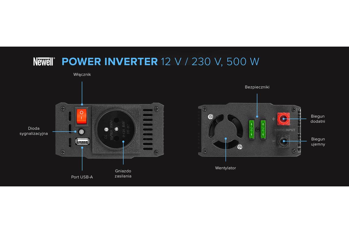Newell INVERTER – 12V/230V, 500 W-1