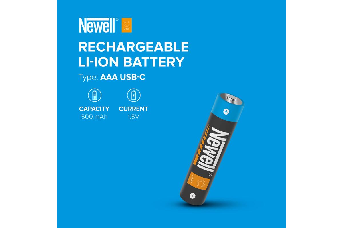 Newell AAA USB-C 500 mAh újratölthető akkumulátor - 2 db-4