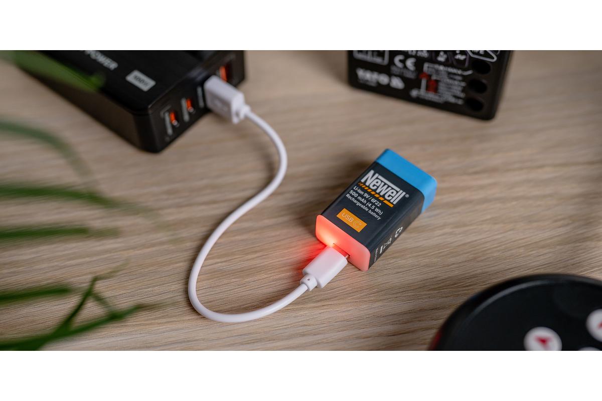 Newell 9 V USB-C 500 mAh újratölthető akkumulátor-1