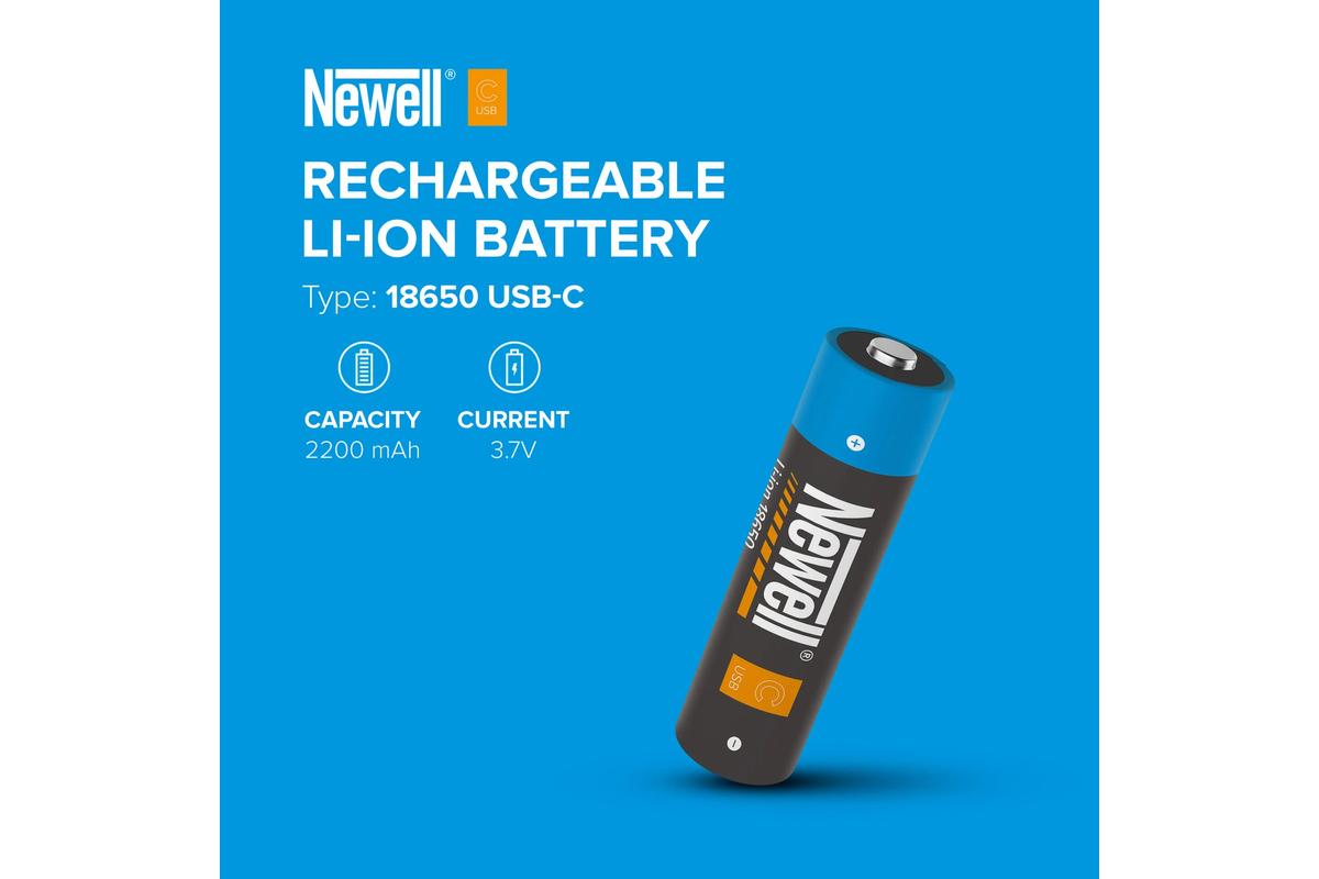 Newell 18650 USB-C 2200 mAh újratölthető akkumulátor - 1 db-3