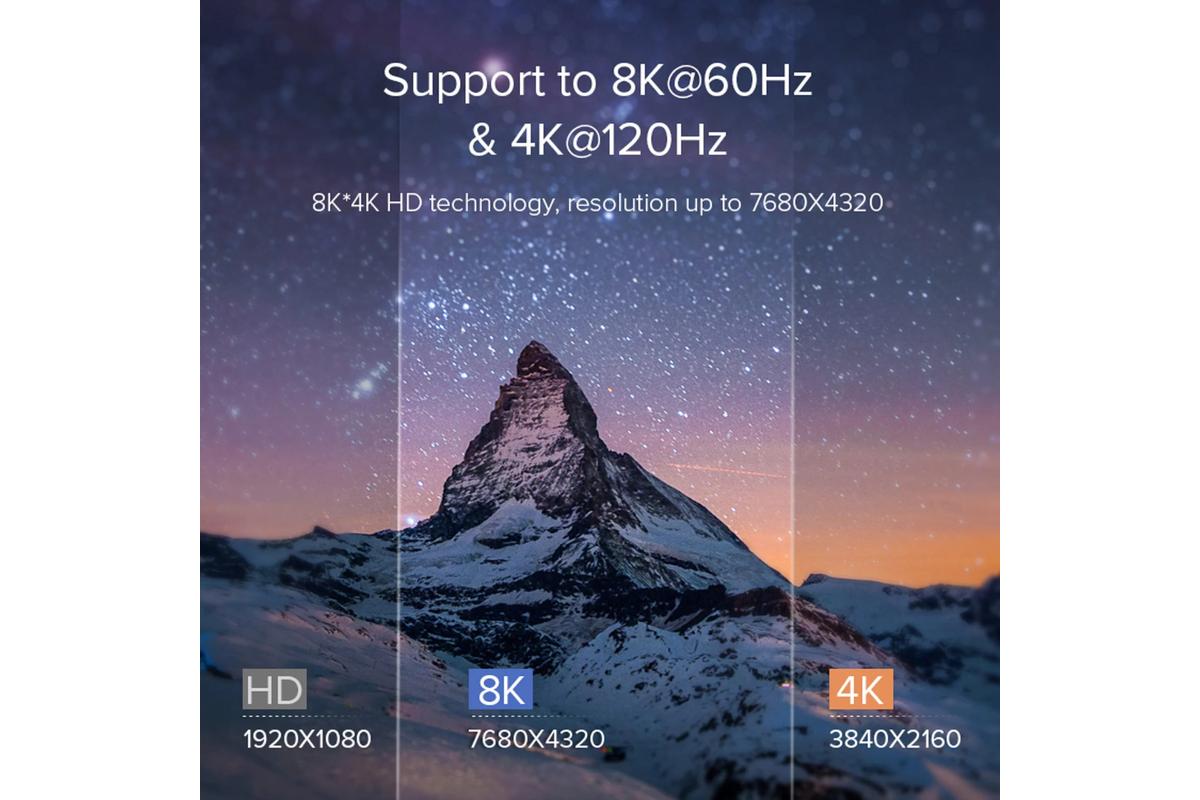 Newell HDMI - HDMI kábel 2.1, 8K 60Hz - 2 méter, grafit-3