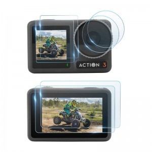 Sunnylife kijelzővédő és objektív üvegfólia készlet DJI OSMO Action 3-hoz