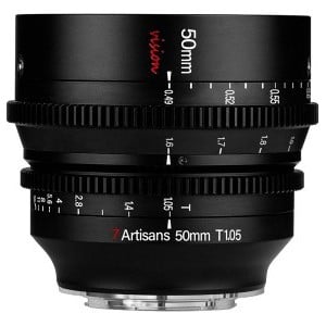 7Artisans 50mm T1.05 micro 4/3 (Panasonic Lumix / Olympus) APS-C Cine objektív, videózáshoz is